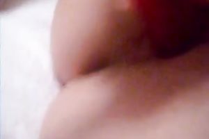 elegant white wife masturbates with vibrator on closeup movie