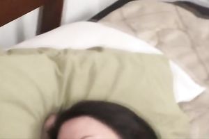 Hot and lean brunette hair juvenile tramp having sex with her hot paramour