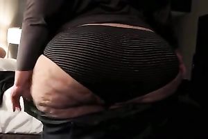 My barefaced black cock sluts is proud of her enormously huge butt