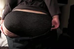 My barefaced black cock sluts is proud of her enormously huge butt