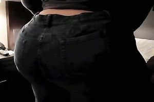 My barefaced black cock sluts is proud of her enormously huge butt