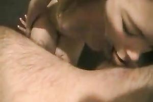 Dark haired rather pallid honey of my buddy is fond of engulfing his 10-Pounder