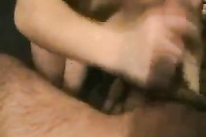 Dark haired rather pallid honey of my buddy is fond of engulfing his 10-Pounder