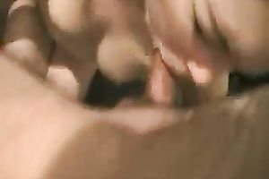 Dark haired rather pallid honey of my buddy is fond of engulfing his 10-Pounder