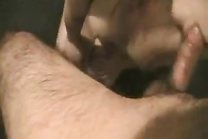 Dark haired rather pallid honey of my buddy is fond of engulfing his 10-Pounder