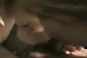 Dark haired rather pallid honey of my buddy is fond of engulfing his 10-Pounder