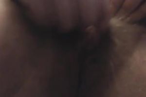 Torrid closeup vid of shaggy cum-hole and large clitoris of my own hungry ex-wife