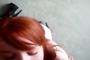 After hardcore vehement sex that babe entreats for creamy facial spunk fountain