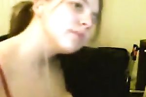 Curvaceous legal age teenager gal posing seductively in hawt underclothing