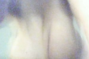 Greasy blond granny masturbating with large sex toy