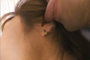 Sweet and uncomplaining Jap doxy hasreally delicious teats