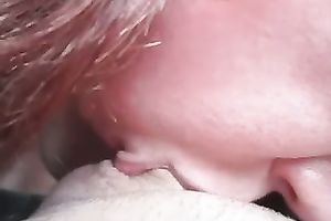 Red haired plump nympho sucked my meaty wang madly