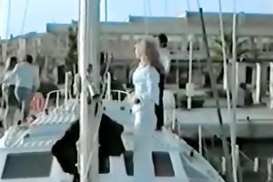 Dirty sea walk with breasty blondies ends with pleasant wet crack licking