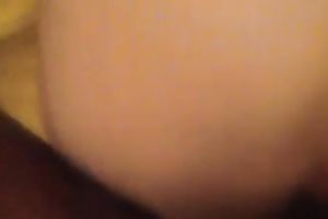 Chubby white doxy welcomed my meaty lengthy black weenie in her strong love tunnel