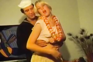 Sexy honey in a student uniform got her slit team-fucked by her ally