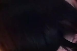 Chubby kinky disgusting white slut works on my dark buddy's penis