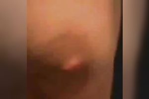 Petite golden-haired GF got a mouthful of cum after fine oral-job