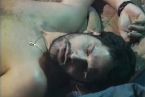 Retro dilettante porn movie scene of 2 older babes engulfing big pecker