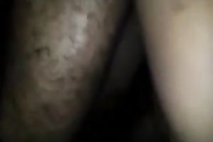 Just a curly man with large curvy wang under me on the floor