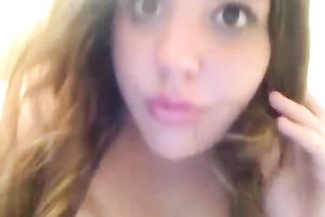 big beautiful woman white young cheating wife with gorgeous face on web camera in the shower