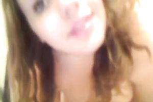 big beautiful woman white young cheating wife with gorgeous face on web camera in the shower
