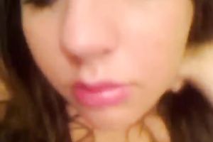 big beautiful woman white young cheating wife with gorgeous face on web camera in the shower