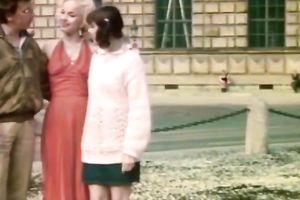 Cute blondie craves to share petite dark brown with her fellow