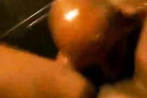 Black guy with enormous dark cock pumps his swarthy girlfriend