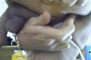 Huge yellow sex-toy completely disappears in my old hirsute butthole