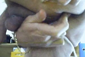 Huge yellow sex-toy completely disappears in my old hirsute butthole