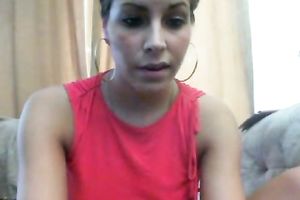 My cute blond coed hottie Sarah flashes her wonderful love bubbles on web camera