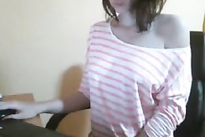 Alluring dilettante ally showing her mambos on cam