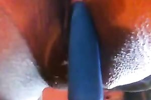 The slit of my girlfriend shiny and hairless like a pie