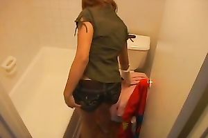 Nice hidden camera movie scene with my tattooed GF taking a shower