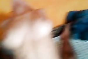 Stunning brunette hair gal riding hard wang in a cowgirl position