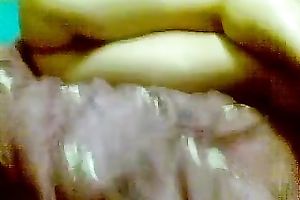 Playing with the unshaved vagina of my chunky girlfriend on livecam