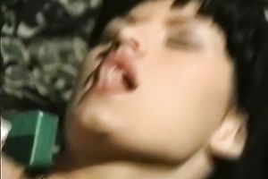 Sensational brunette hair chick with glamorous face hole to put weenie