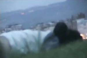 Spying on my ally outdoors having sex with his girlfriend