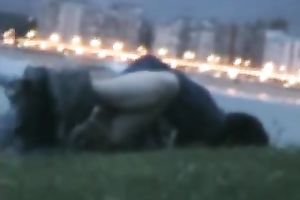 Spying on my ally outdoors having sex with his girlfriend