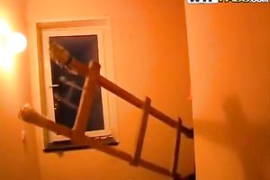 Lewd Russian legal age teenager Nastya brags off her hawt legs in mini petticoat