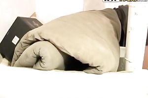 Lewd Russian legal age teenager Nastya brags off her hawt legs in mini petticoat