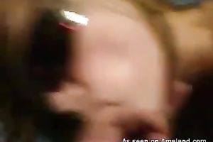 That golden-haired doxy gives me and my friend fine irrumation