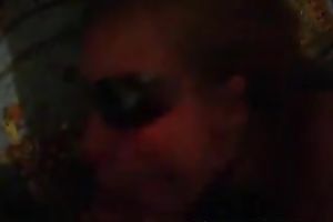 That golden-haired doxy gives me and my friend fine irrumation