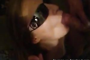 That golden-haired doxy gives me and my friend fine irrumation