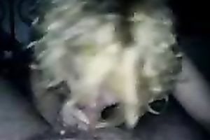 Shiny hirsute haired golden-haired Scottish college doxy sucks my rod