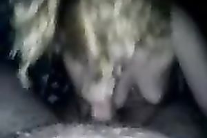 Shiny hirsute haired golden-haired Scottish college doxy sucks my rod