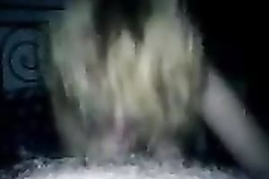 Shiny hirsute haired golden-haired Scottish college doxy sucks my rod