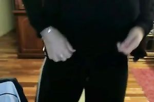 This amateur golden-haired slutwife on webcam has smth to impress me