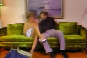 Her taut and soaked muff got group-fucked hard by 2 big schlongs