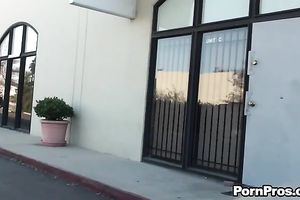 Stunning brunette sweetie spied with camera on the street